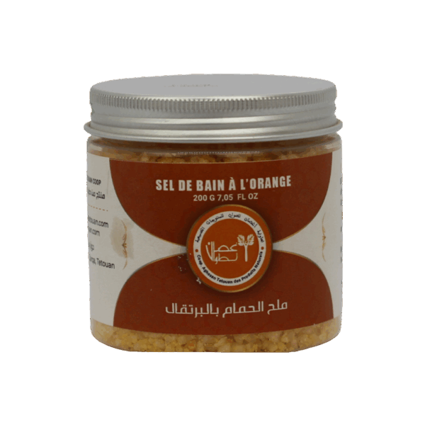 Sel de bain orange